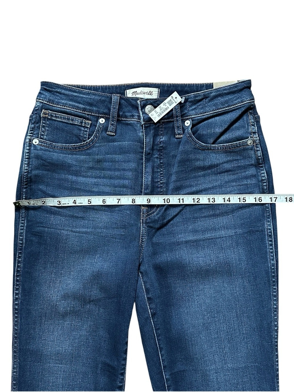 Madewell Curvy High Rise Skinny Women's Size 28 Blue Cotton Stretch Jeans - Picture 8 of 9